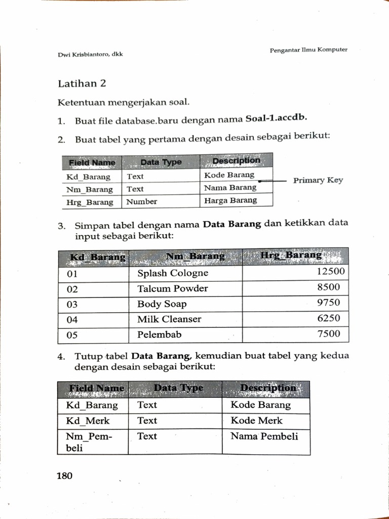 Latihan MS. Access | PDF