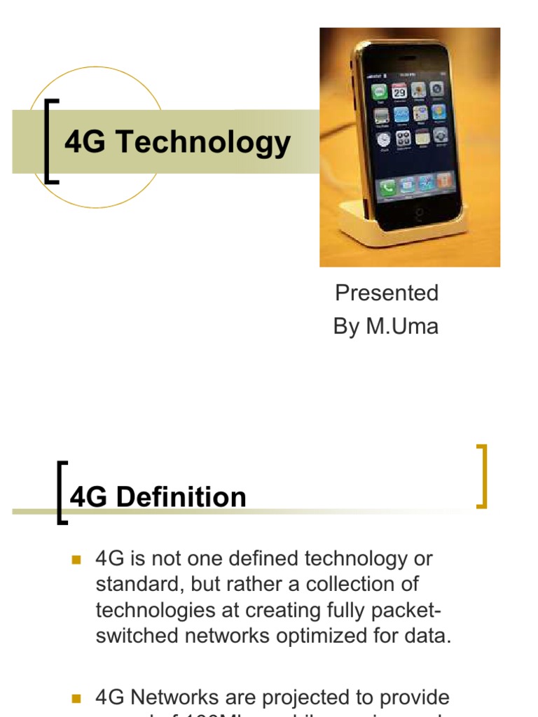 4g Technology Pdf Channel Access Method Code Division Multiple Access