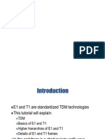 Introduction to standardized TDM technologies like E1 and T1