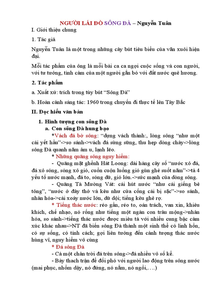 NGƯỜI LÁI ĐÒ SÔNG ĐÀ - hoàn chỉnh | PDF