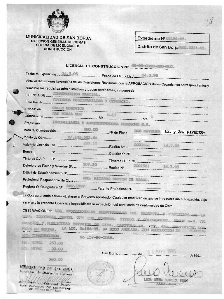 Licencia de Construccion Local Batrich PDF