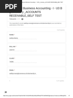 Advanced Business Accounting - I - U3 B - Inventory - ACCOUNTS RECEIVABLE - SELF TEST