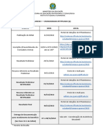 Cronograma retificado IFFluminense assistência estudantil 2022