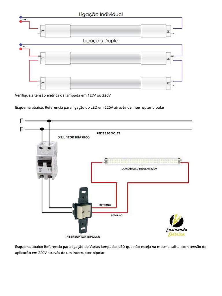 ligação lampada LED | PDF