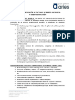 Políticas de Prevención de Factores de Riesgo Psicosocial