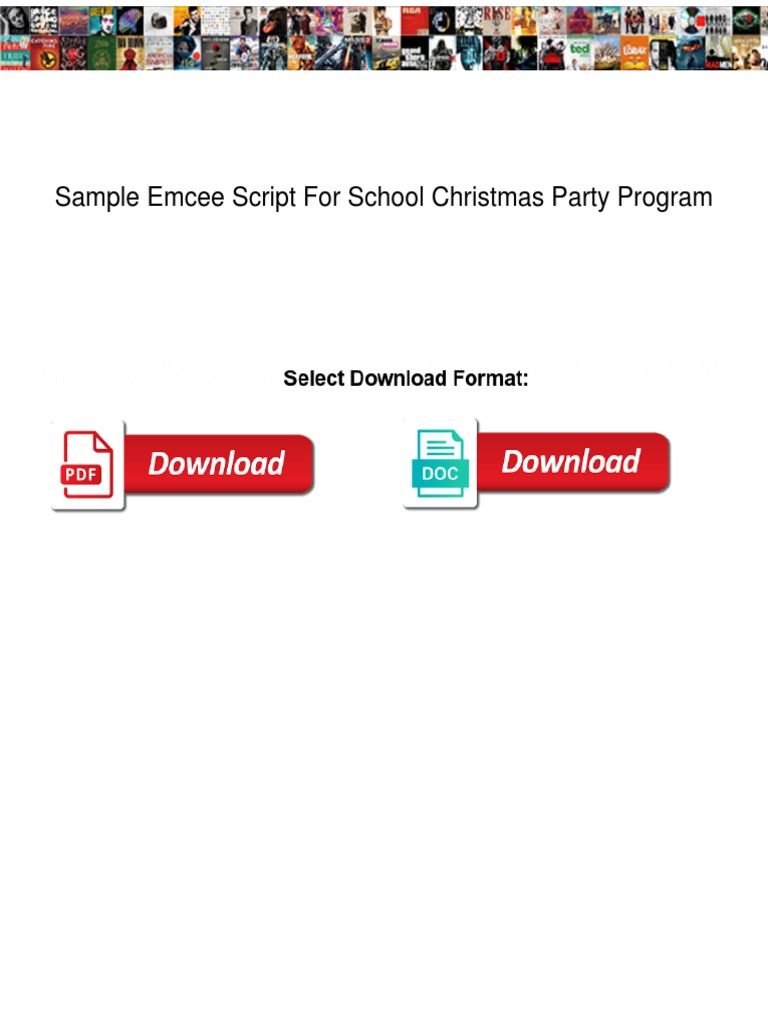 Sample Emcee Script For School Christmas Party Program | PDF | Rapping ...