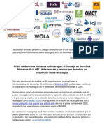 Declaración Conjunta Nicaragua - 15 de Diciembre