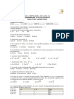 Examen bimestral de cálculo diferencial