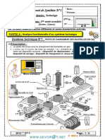 Devoir de Synthèse N°1 - Technologie - 2ème Sciences (2013-2014) MR Abdallah RAOUAFI