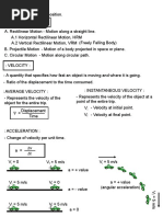 Physics I - Motion - Student