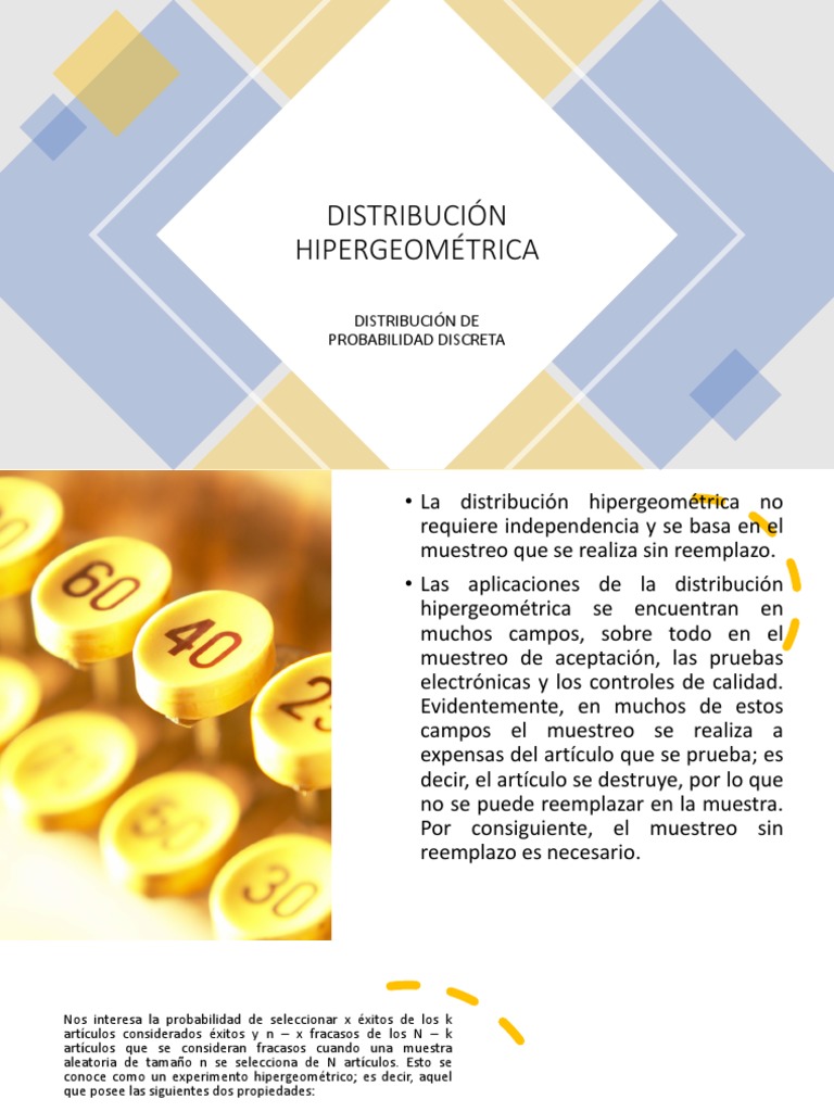 Distribucion Hipergeometrica | PDF | Muestreo (Estadísticas) | Probabilidad