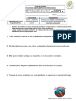 SESIÓN 3 FICHA DE ANÁLISIS Oraciones Compuestas Coordinadas 2