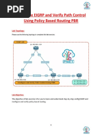 Configure EIGRP and Verify Path Control Using Policy Based Routing PBR