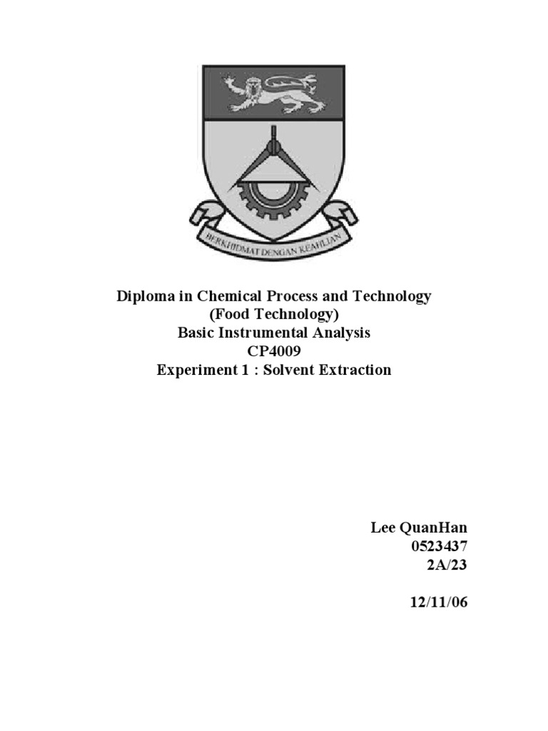 Solvent Extraction Experiment Analyzes Metal Ion Separation | PDF | Ph ...
