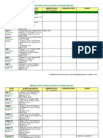 Education Planning Calendar 2018 2019