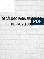 Decalogo de Proveedor