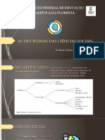 As disciplinas das Ciências Sociais