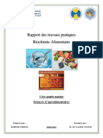 Rapport Biochimie Alimentaire