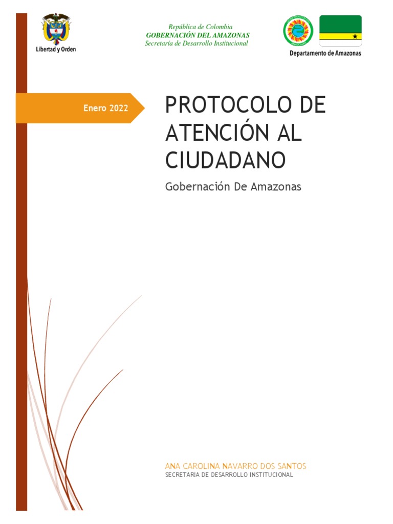 Protocolo de Atención Al Ciudadano 2022 | PDF | Invalidez | Colombia