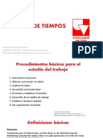 ESTUDIO DE TIEMPOS Universidad PRIMERA PARTE