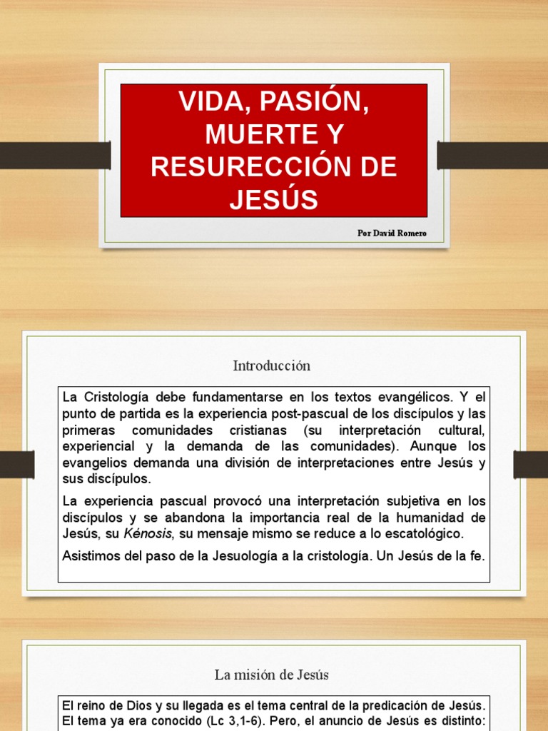 Tema 5 - Vida Pasión, Muerte y Resurrección de Jesús | PDF | Jesús | La ...