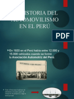 La Historia Del Automovilismo en El Perú