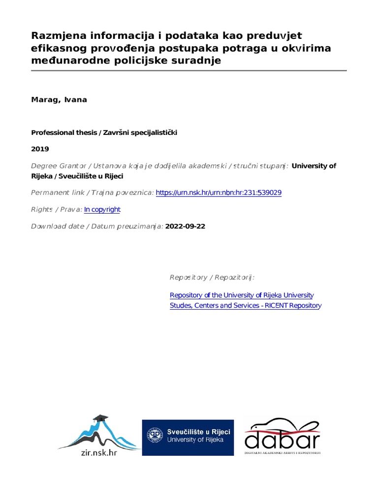 Razmjena Informacija | PDF