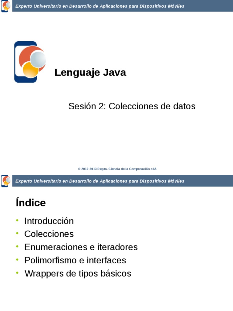 02 Colecciones | PDF | Java (lenguaje de programación) | Software de la ...