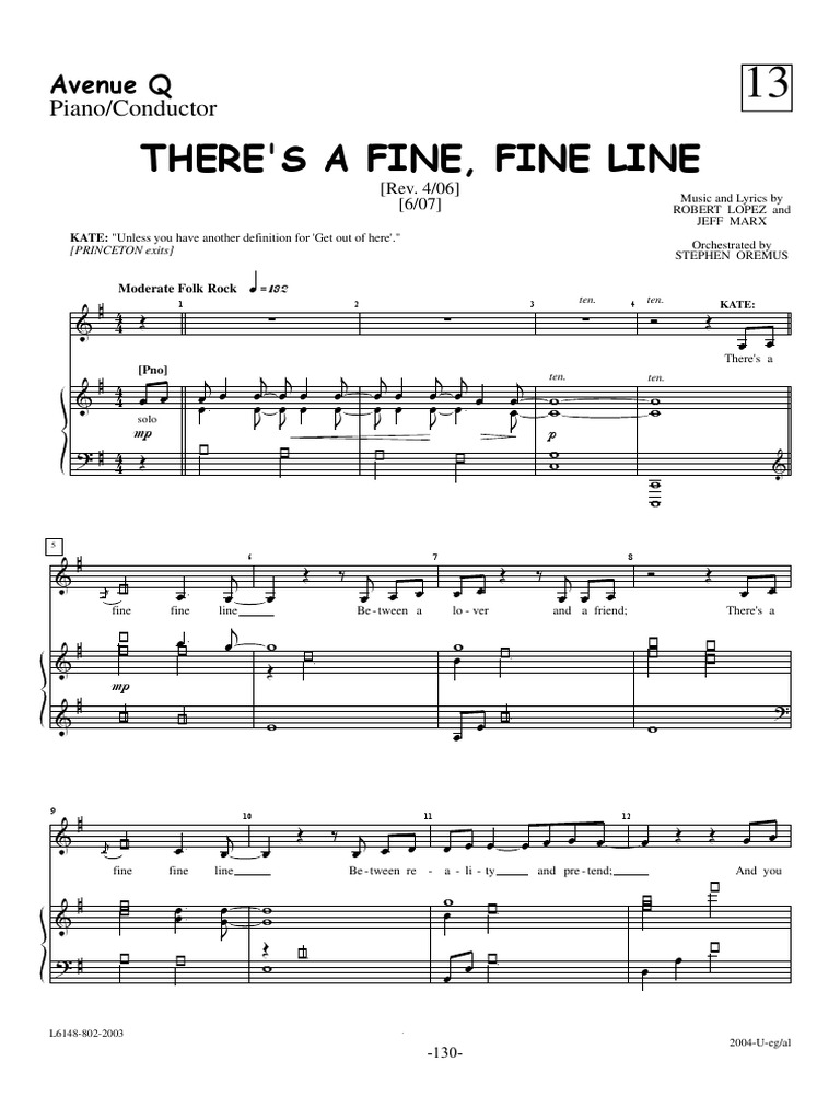 There's A Fine, Fine Line PDF