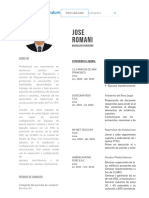 Curriculum José Romani Bachiller en Derecho