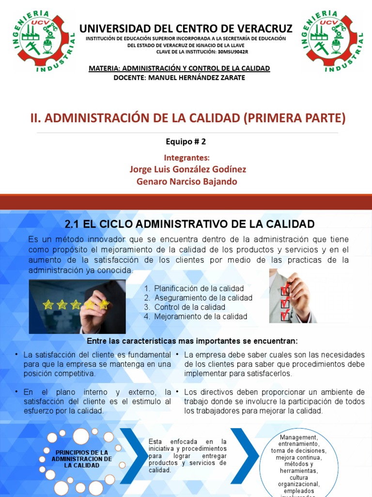 Administración y Control de Calidad en Empresas | PDF | Calidad ...