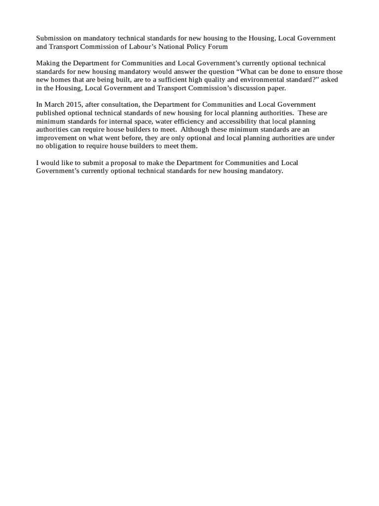 Technical Standards Construction