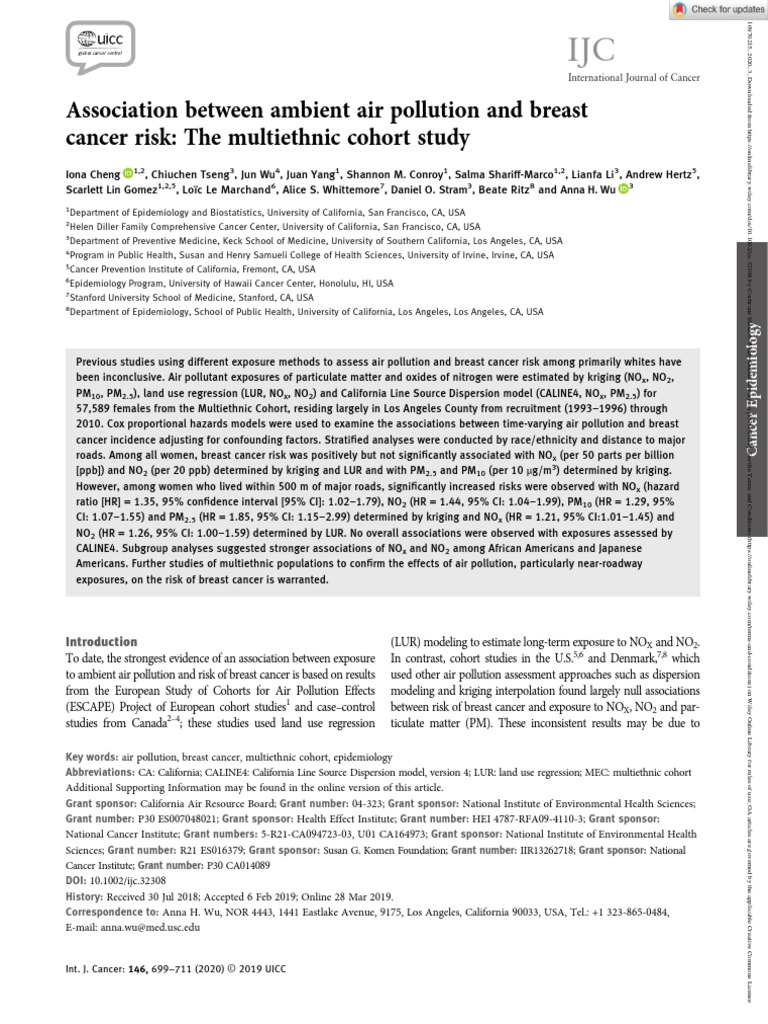 Intl Journal of Cancer 2019 Cheng Association Between Ambient Air