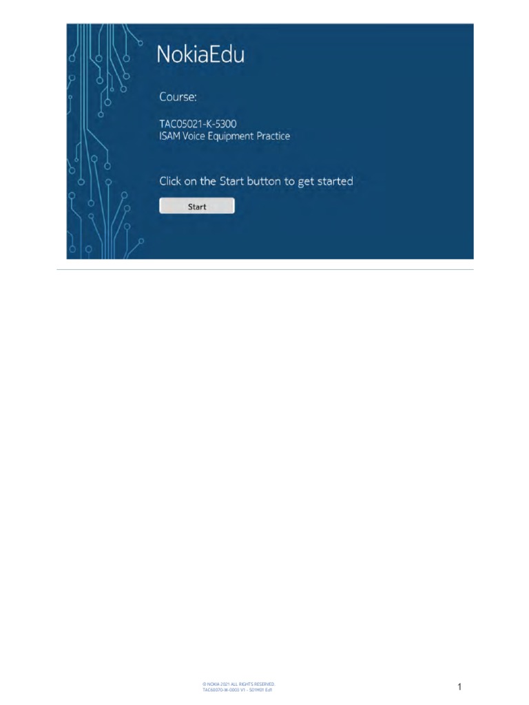 ISAM Voice Equipment Practice | PDF | Computer Network | Network Topology