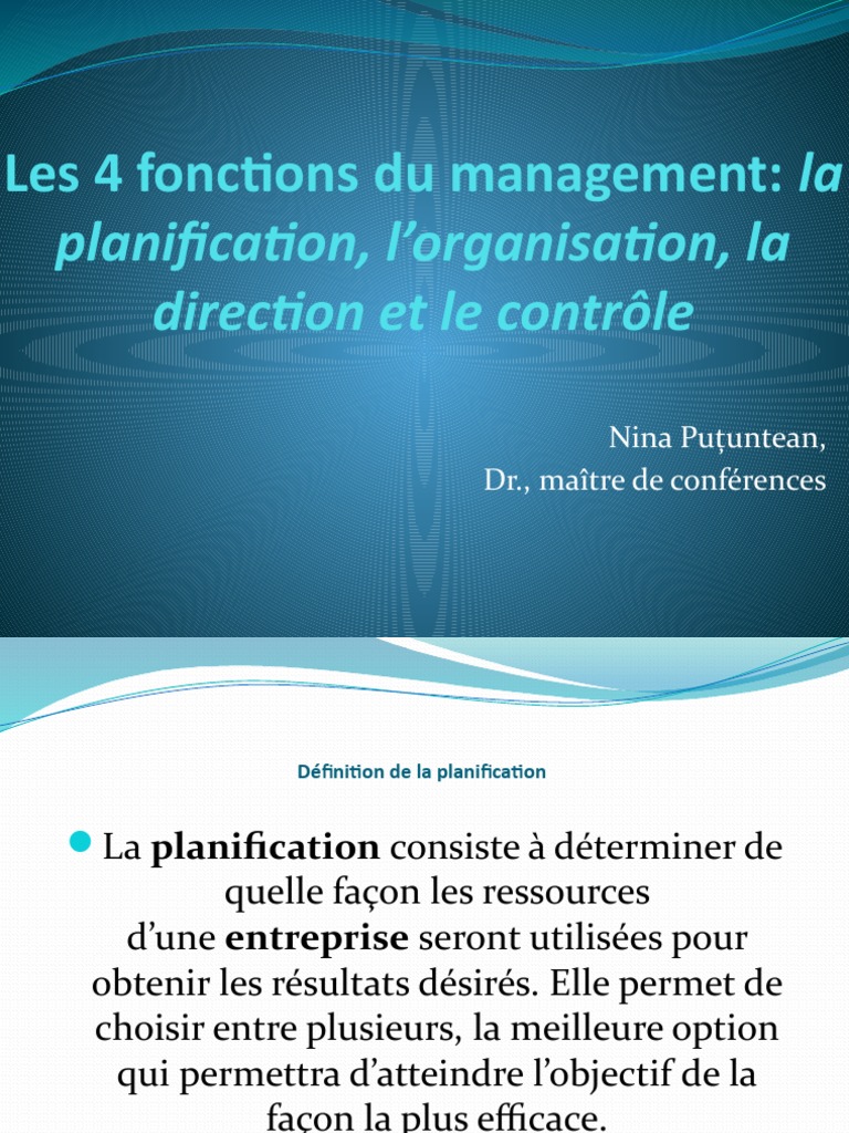 Les 4 Fonctions Essentielles du Management | PDF | Motivation | Motivant
