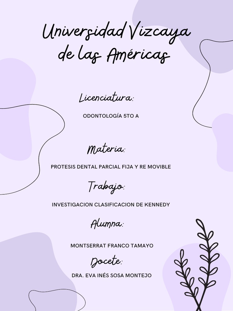 Clasificación de Kennedy | PDF | Dentadura postiza | Odontología
