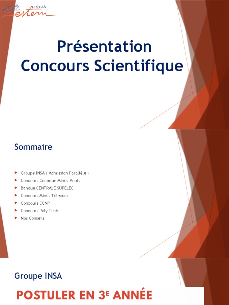 Concours Scientifiques Pdf