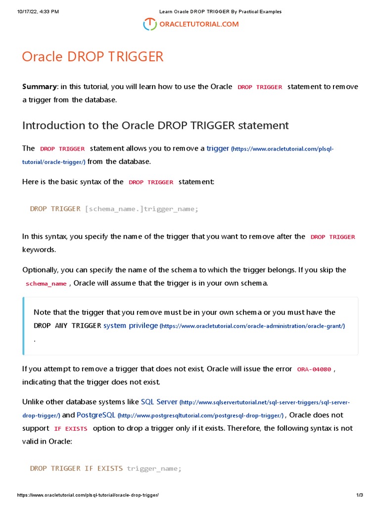 Oracle Drop Tablespace