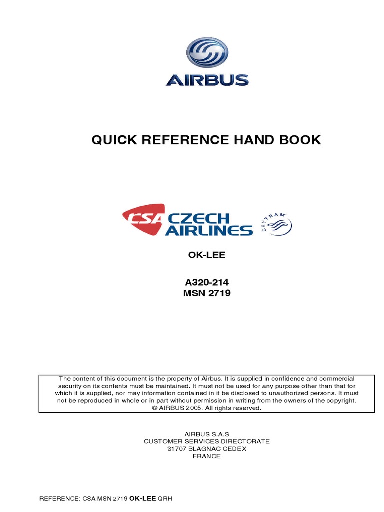 Quick Reference Handbook | Download Free PDF | Jet Aircraft | Civil ...