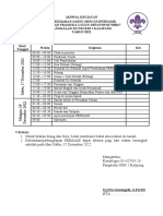 Jadwal Kegiatan Perkemahan Sabtu Minggu SDN 1 Kalipang 2022