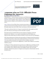 Tensions Rise As U.S. Officials Press Pakistan For Answers: Osama Bin Laden Pakistan Al Qaeda