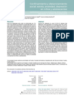 Confinamiento y Distanciamiento Social, Estres, Ansiedad, Depresion en Niños y Adolescentes