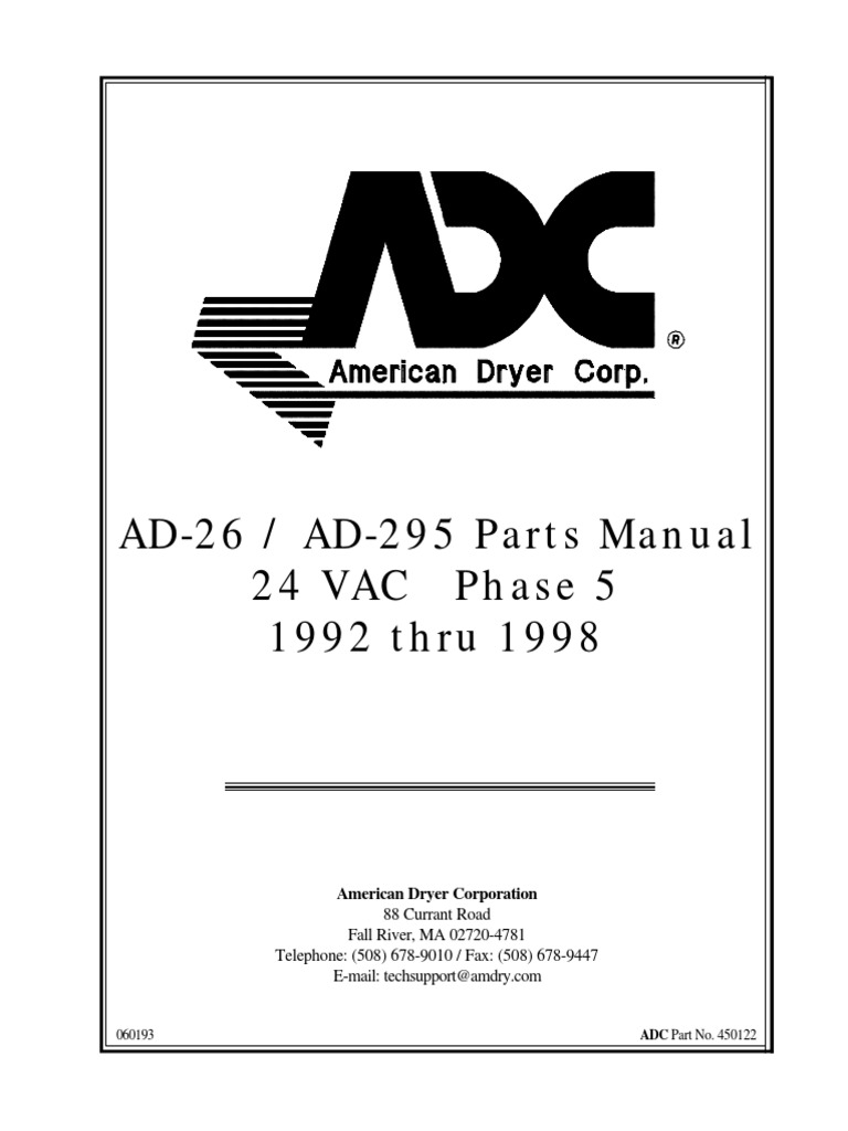 AD-26, AD-295 Parts PN-450122 (Rev-5) | PDF | Electrical Connector | Screw