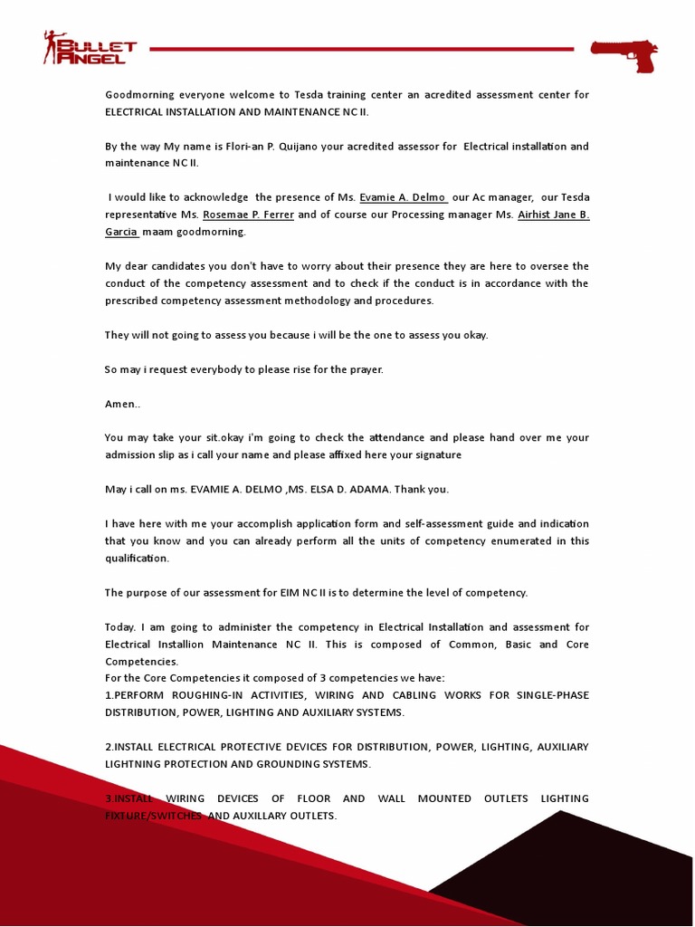 Assessor 1 PDF Electrician Electrical Wiring