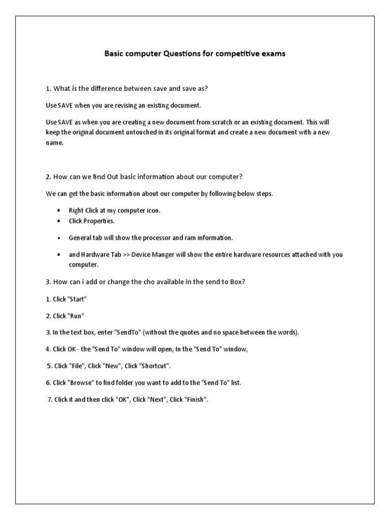 Basic computer questions pdf computer file cursor user interface 