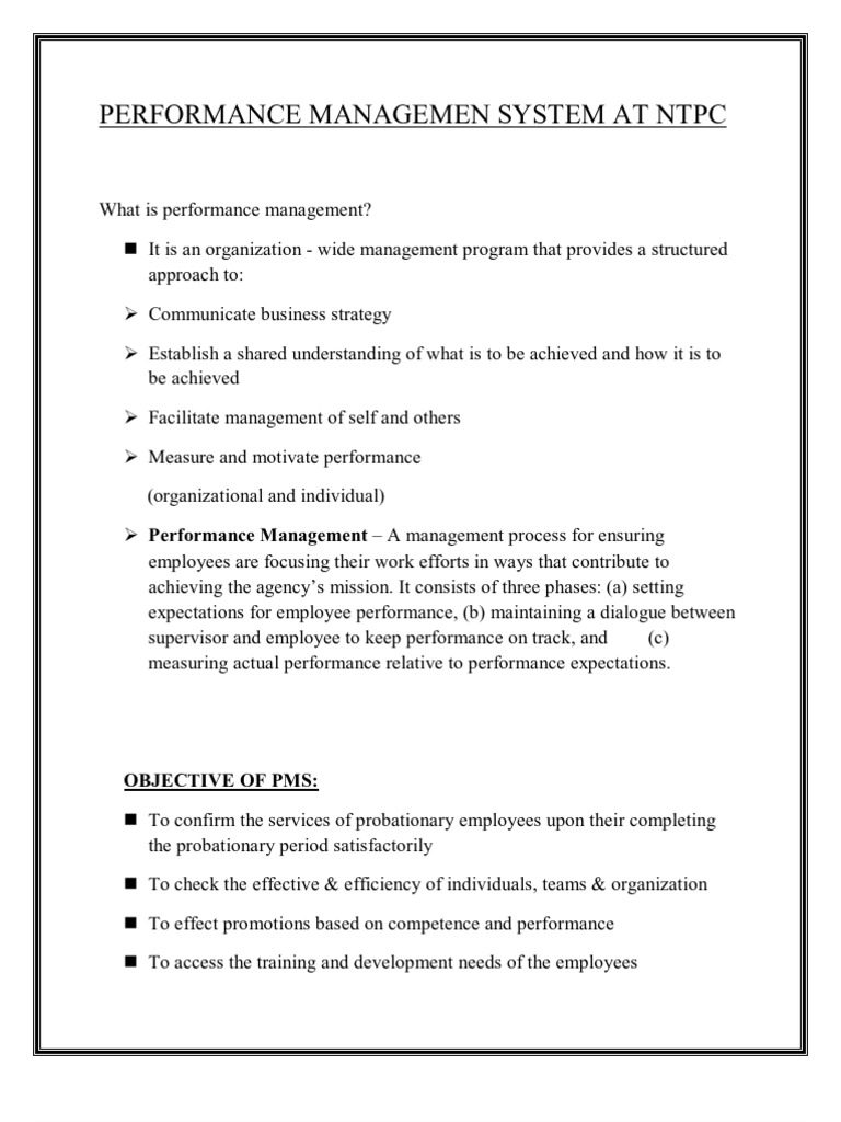 NTPC Management Performance Insights | PDF