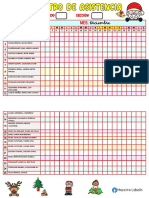 Registro de Asistencia Mes de Diciembre-Maestra Lizbeth