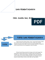 Topik Dan Pembatasannya