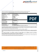 Sub: Risk Assumption Letter: Insured & Vehicle Details