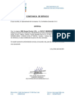 Certificado de Conformidad de Servicio